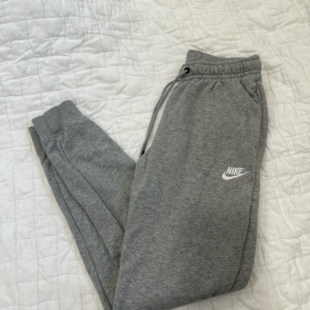 Nike Gray Jogger Sweatpants with Elastic Waistband